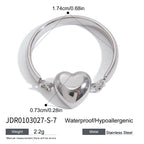 2H Heart-shaped Ring Non-fading Jewelry Design Stainless Steel Ring
