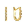 Gold-Plated Brass Sculptural CZ Ear Cuff Earrings with Cubic zirconia Detail in a gold-tone brass finish