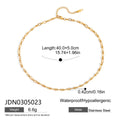 Gold-Plated Beaded Stainless Steel Chain Necklace — finish detail — jewelry finish and design detail