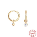 925 Sterling Silver Diamond Studded Hoop Earrings — collection product image 06