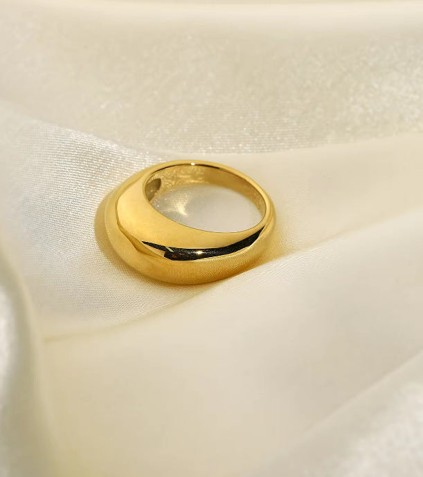 Minimalist gold Steel Color Series Stainless Steel Plain Ring Jewelry