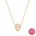 925 Sterling Silver Water Drop Collarbone Necklace With Zircon — collection product image 06