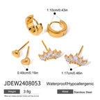 Stainless Steel Circle Earrings Ear Jewelry Non-Fading Accessories Stud Earrings for Women