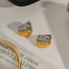 Stainless Steel Color Block Ear Clip No Piercing Ear Cuff Ear Jewelry earrings