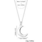 S925 Silver Irregular Moon Necklace For Women Collarbone Chain Choker