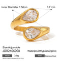 Modern Gold-Plated Stainless Steel Ring — Refined Finish — jewelry construction