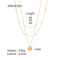 Layered Pendant Stainless Steel 18K Gold-Plated Necklace — jewelry construction