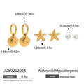 Pearl Stainless Steel Gold-Plated Earrings — additional product detail 40 — jewelry finish and design detail