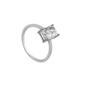 Gold-Plated Brass Square CZ Ring — Distinctive Outline featuring cubic zirconia and a gold-tone finish — jewelry finish and design detail