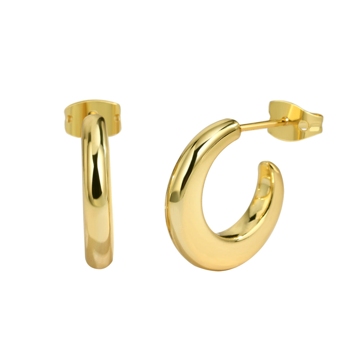 E0291 C Silver Needle Simple Hoop Fashion Stud Earrings earrings