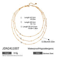 Modern Gold-Plated Stainless Steel Layered Necklace — additional product detail 27 — jewelry finish and design detail