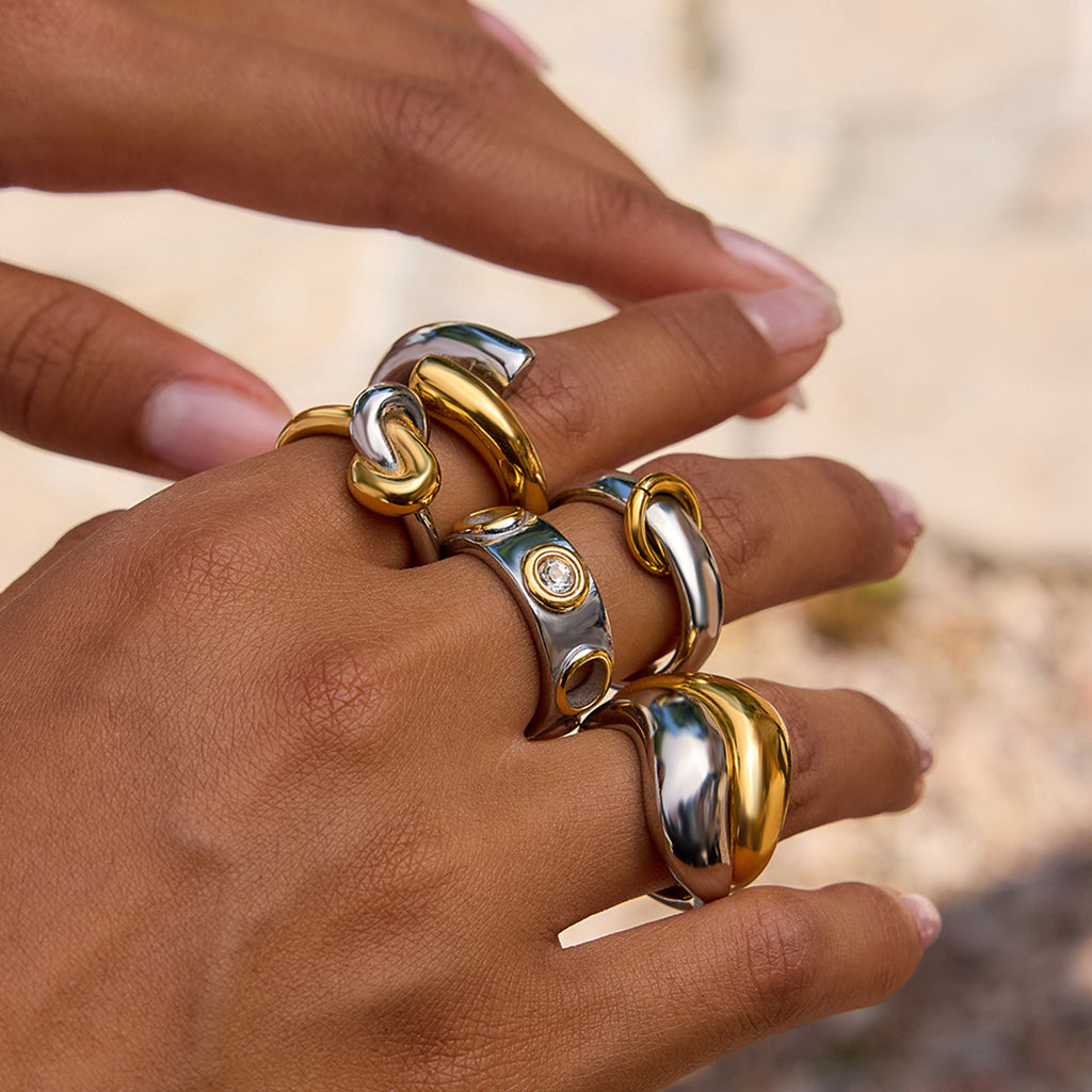 Color Block Ring Non-Fading Jewelry Accessories ring