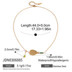 2H Colorful Oil Drop Tennis Racket Pendant Necklace Bracelet Stainless Steel Jewelry for Women