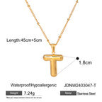 Stainless Steel Letter Necklace Pendant Clavicle Chain Jewelry necklace