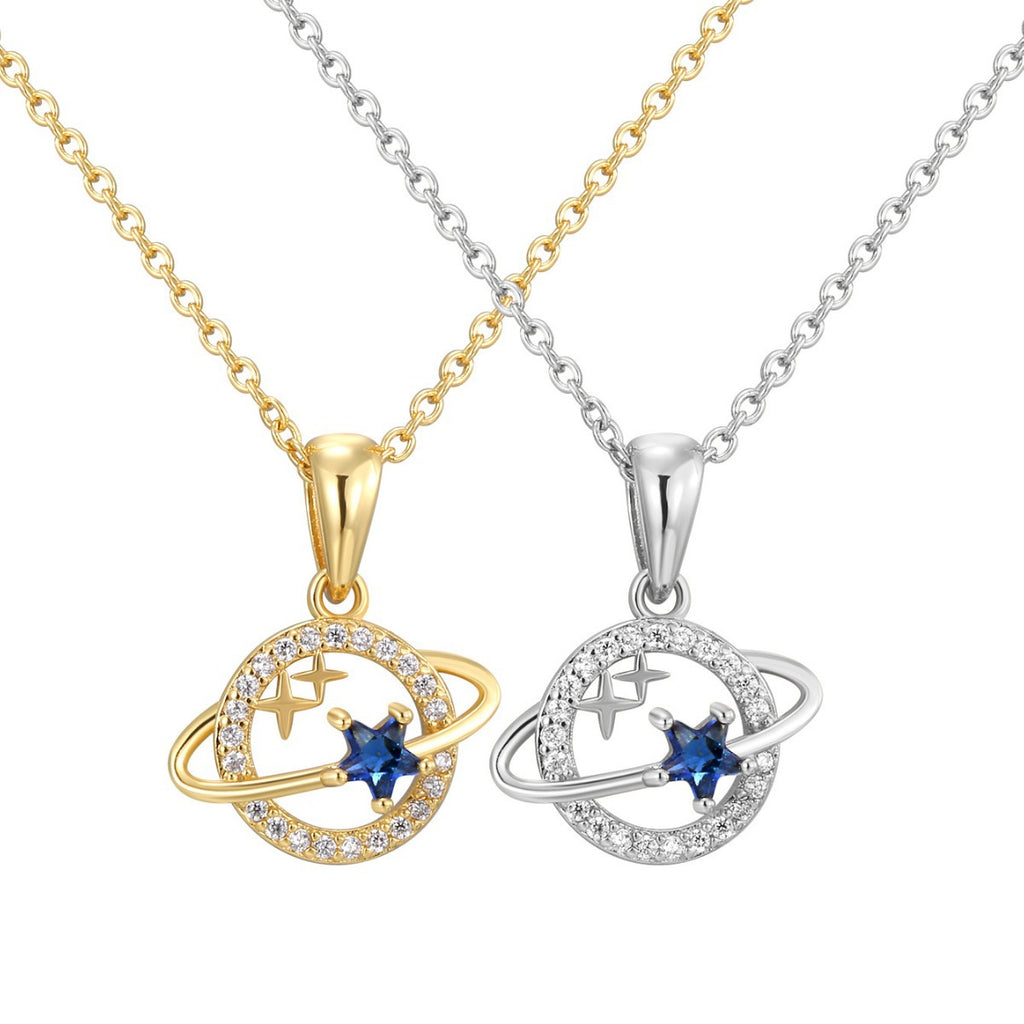 CYN0199 Planet Pendant Copper Necklace Design Pendant for Women Simple Personality Versatile