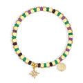 Gold-Plated Brass Star CZ Bangle Bracelet styled for independent jewelry boutiques