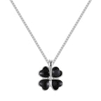 S925 Sterling Silver Four Leaf Clover Collarbone Necklace For Women