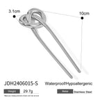 2H Jewelry Stainless Steel u Hairpin Metal Hairpin Alkaline Water Knot Hair Clip