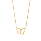 14K Gold-Tone Butterfly Choker Stainless Steel Necklace for private-label fashion jewelry buyers
