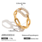 2H Zirconia Ring Non-Fading Jewelry Stainless Steel Ring ring