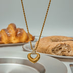 2H Heart Necklace Accessories for Women Summer Choker Stainless Steel Jewelry