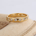 R0268 Elegant Triangular Micro Pave Zircon Simple Ring for Women Brass Gold Plated