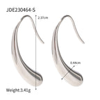 16K Gold Stainless Steel Irregular Water Drop Earrings Design Sense Women's Fashion Versatile Geometric Earrings