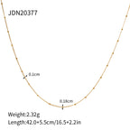 2H Rust-Free Waterproof Stainless Steel Fine Bead Chain Necklace for Women Minimalist Fashion Layered Choker Necklace Jewelry