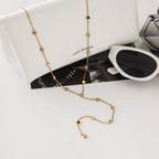 Rhinestone Tassel Necklace Collarbone Chain Stainless Steel Y Chain Jewelry