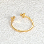 R0245 Delicate Diamond Ring Forest Style Girl Inlaid Diamond Tail Ring Thin Minimalist Line Open Ring