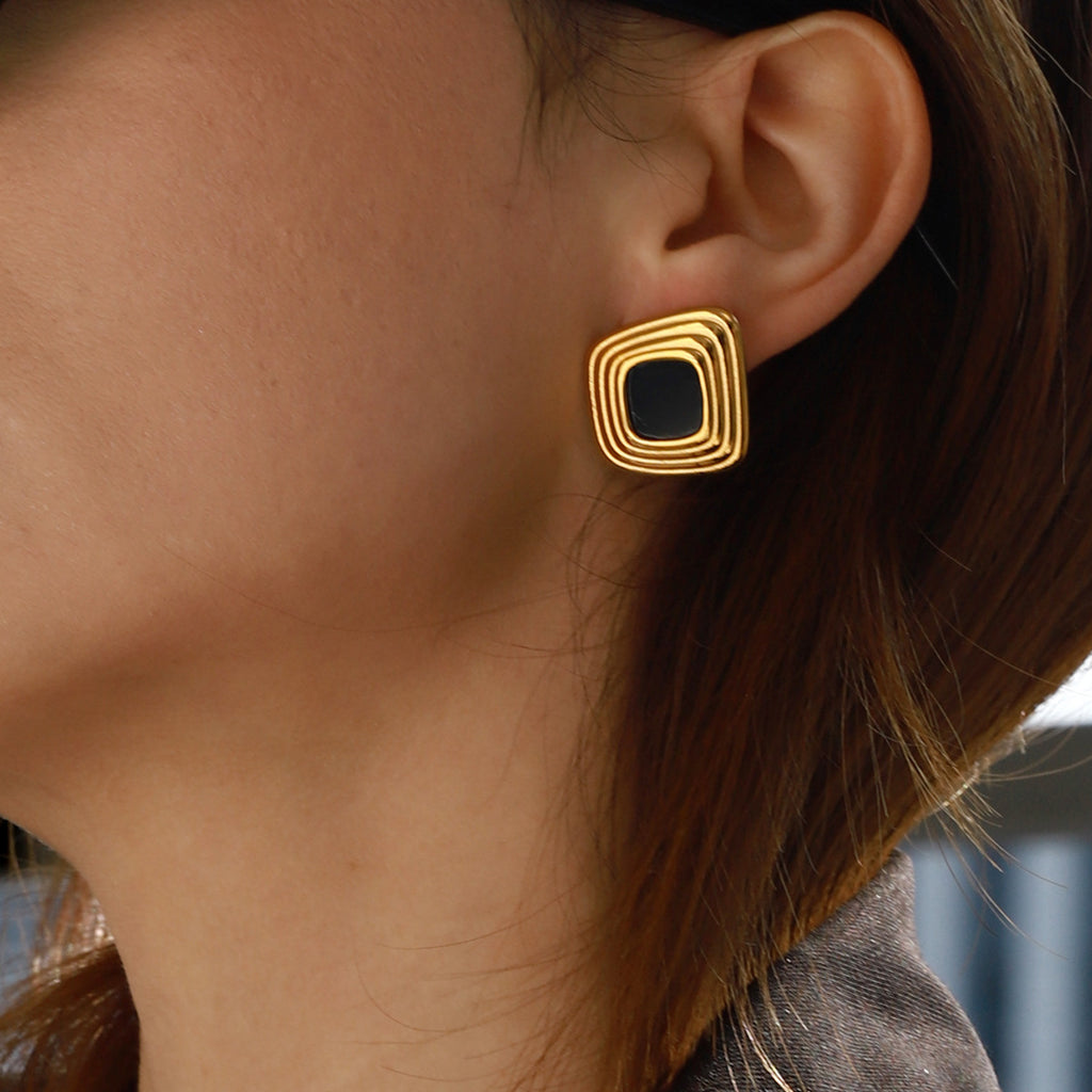 Resin Earrings for Women, Non-Fading Ear Jewelry, Stainless Steel Accessories