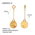 Gold-Plated Stainless Steel Pendant Necklace — Luminous Finish — finish detail — jewelry finish and design detail