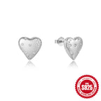 New925Sterling Silver Heart-Shaped Colored Diamond Oil Drop Earrings Hot-Selling Inlaid Diamond Mother's Day Earrings for Women