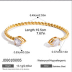 Zircon Bracelet Non-Fading Bracelet18K Gold Stainless Steel Jewelry