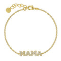 Gold-Plated Brass Sculptural CZ Bracelet — Contemporary Edit with gold-tone brass construction