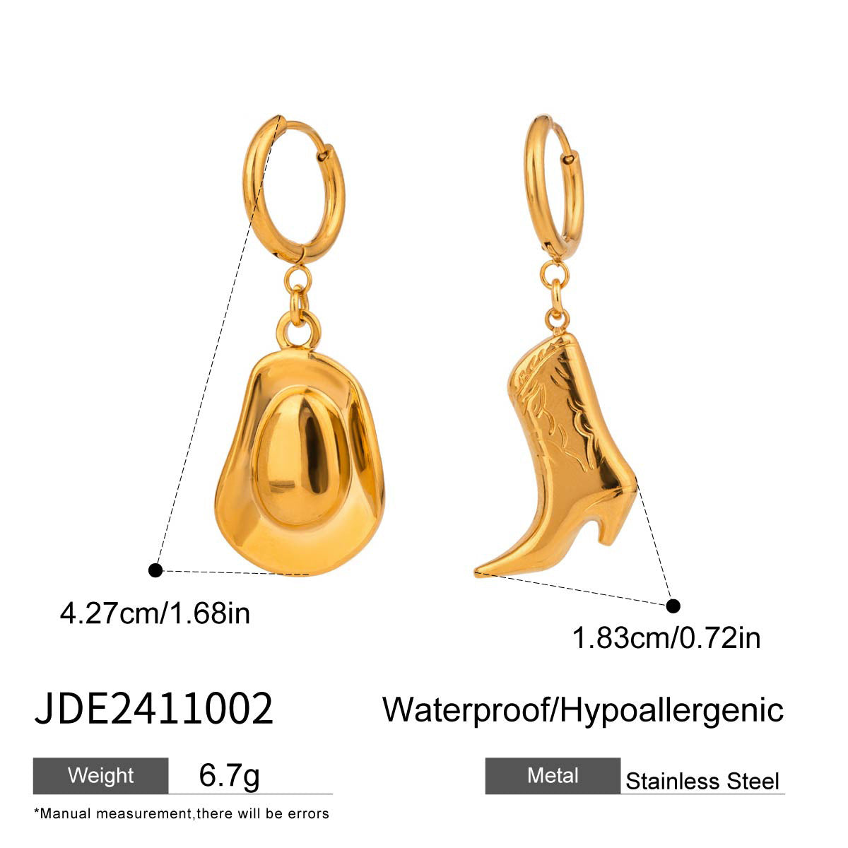 Stainless Steel Pearl Earrings Studs Jewelry Summer