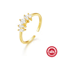 Cubic Zirconia Geometric 925 Sterling Silver Ring — wearable scale detail — jewelry finish and design detail