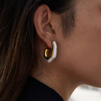 Stainless Steel Resin Imitation Pearl Earrings Ear Buckle Jewelry Does Not Fade