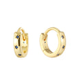 Gold-Plated Cubic Zirconia Geometric Distinctive Earrings — side profile