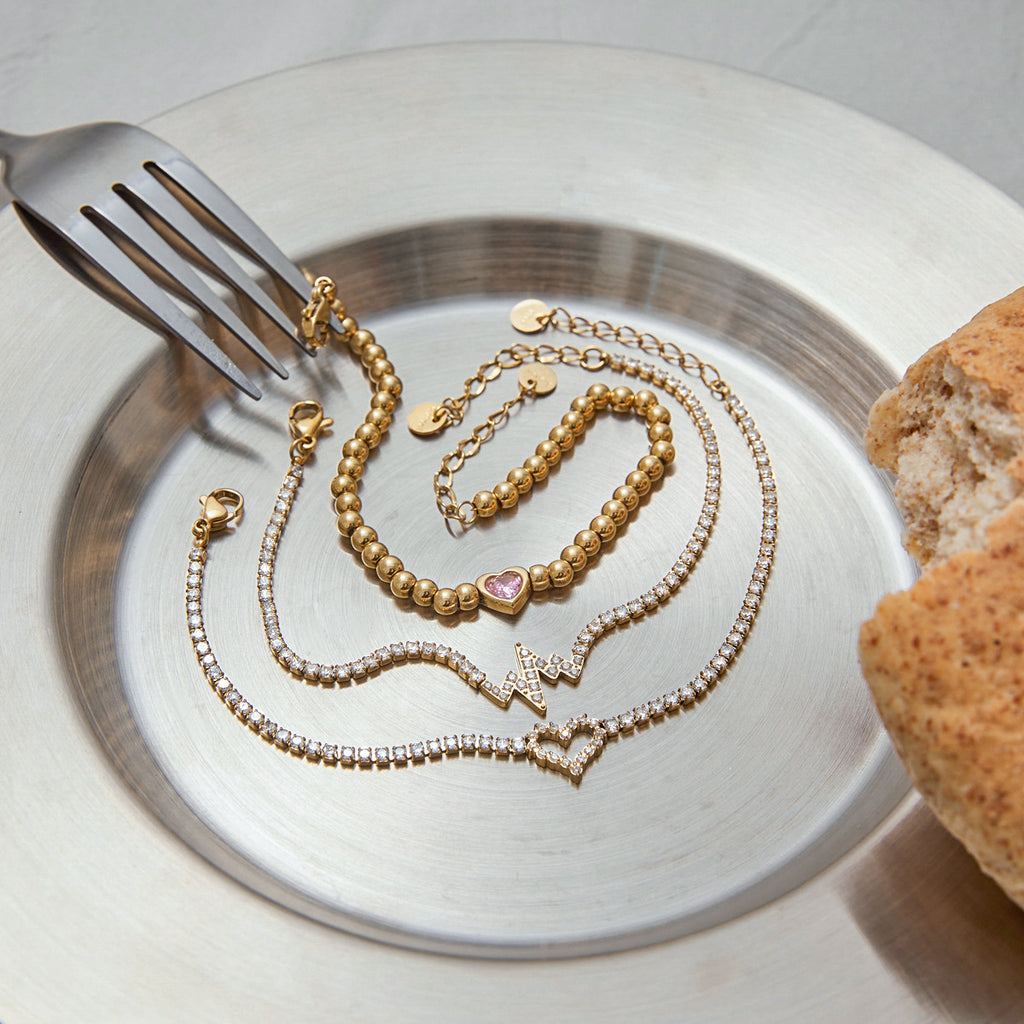 2H Stainless Steel Zircon Bracelet Jewelry Non-Fading Jewelry Bracelet for Women