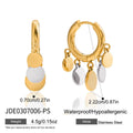 Enamel Tassel Gold-Plated Stainless Steel Hoop Earrings — alternate product view — jewelry finish and design detail