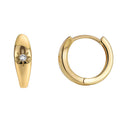 Gold-Plated Brass Minimalist CZ Earrings — Boutique Edit with gold-tone brass construction