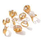 Zircon Ring Non-Fading Jewelry Stainless Steel Accessories rings