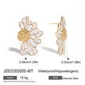 Gold-Tone Stainless Steel Enamel Drop Earrings featuring enamel and a gold-tone finish