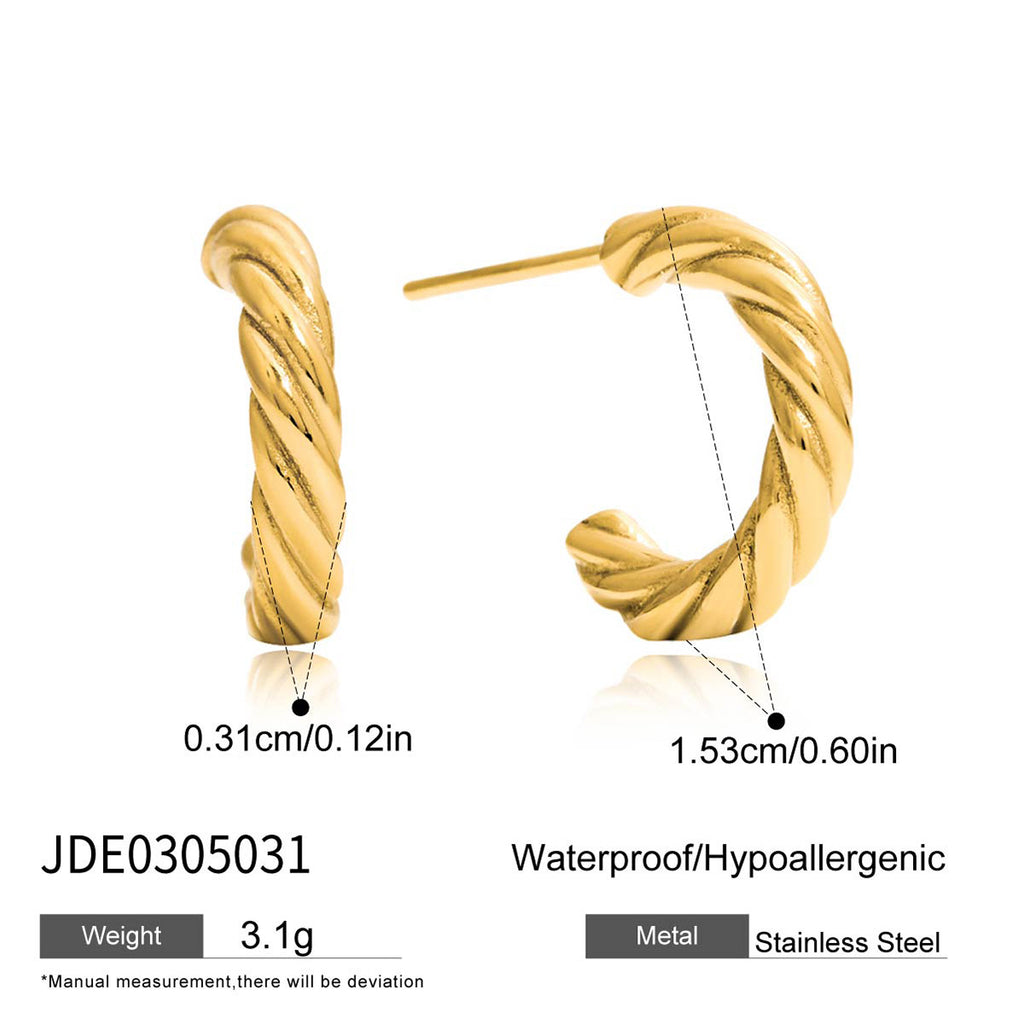 2H Geometry c Stainless Steel Earrings for Women