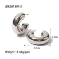 Openwork Stainless Steel 18K Gold-Plated Hoop Earrings — alternate product view — jewelry finish and design detail