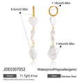 Pearl Tassel Stainless Steel Gold-Plated Drop Earrings — alternate product view — jewelry finish and design detail