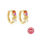 S925Sterling Silver Double Row Diamond Minimalist Fashion Hoop Earrings Hot Selling Classic High-end Earrings Jewelry