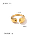 2H Color-blocking Ring Jewelry Non-fading rings Stainless Steel Jewelry