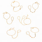 Stainless Steel Zircon Pearl Finger Bracelet Non-Fading Jewelry